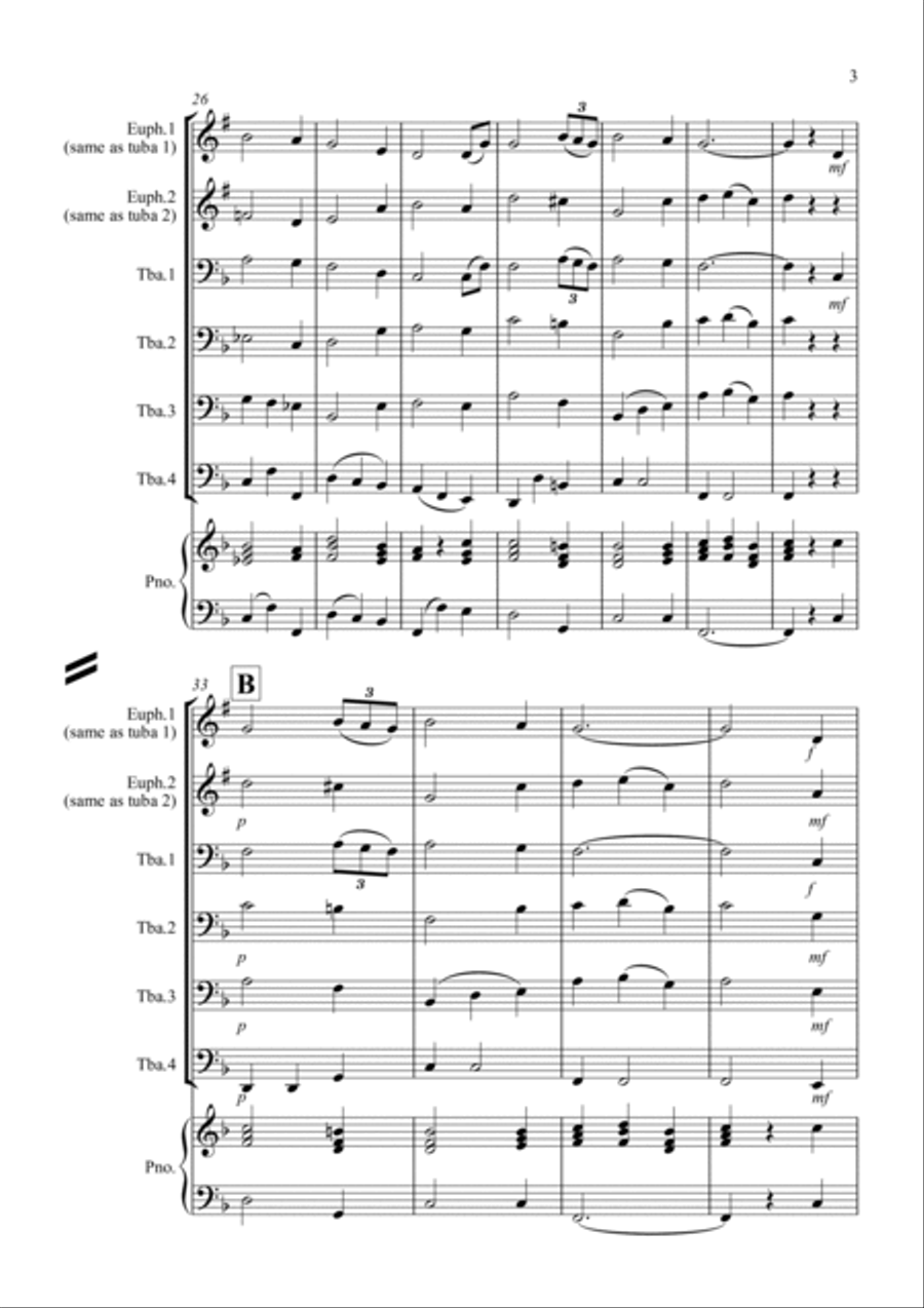 Amazing Grace for Tuba Quartet Amazing Grace for Tuba Quartet Tuba Quartet scores gallery preview page 3