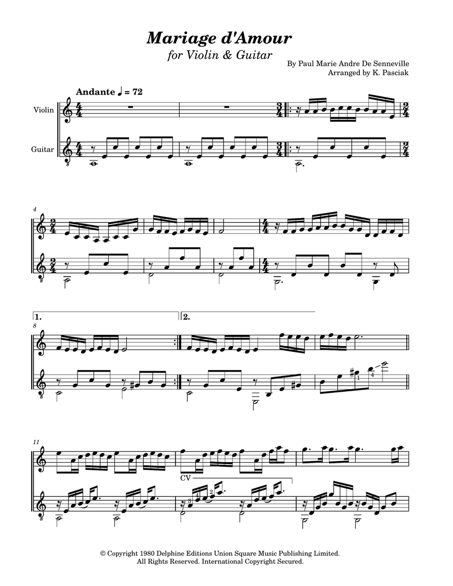 Mariage D'amour String Duet scores gallery preview page 3