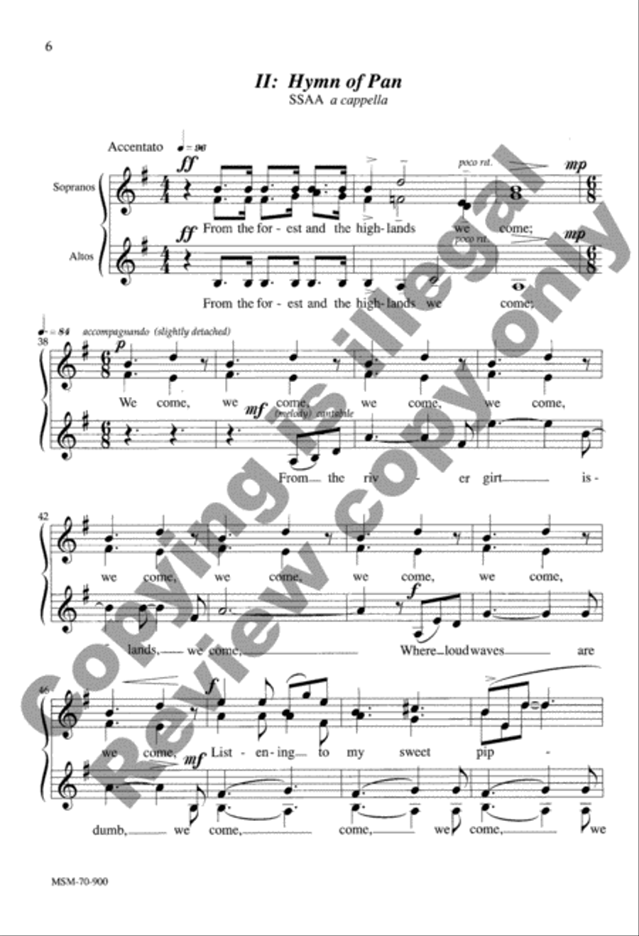 Ode to Shelley SSAA scores gallery preview page 5