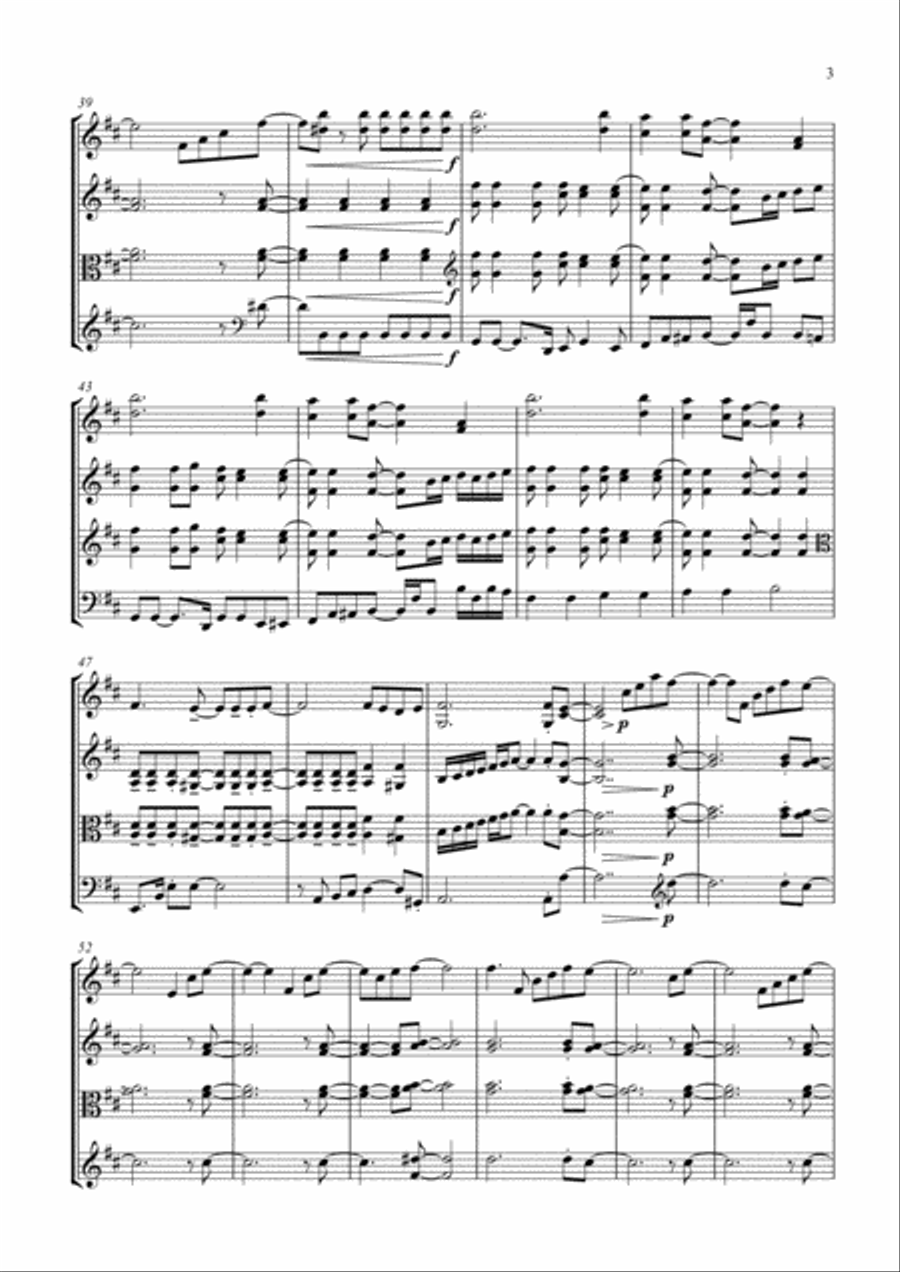 Ain't No Mountain High Enough String Trio scores gallery preview page 3