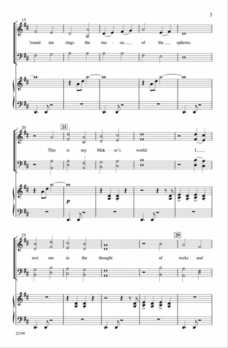 My Maker's World My Maker's World 4-Part scores gallery preview page 3
