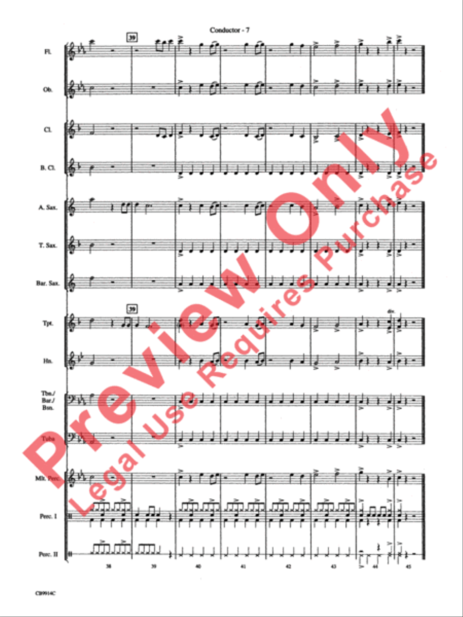 Eye of the Tiger Concert Band scores gallery preview page 10