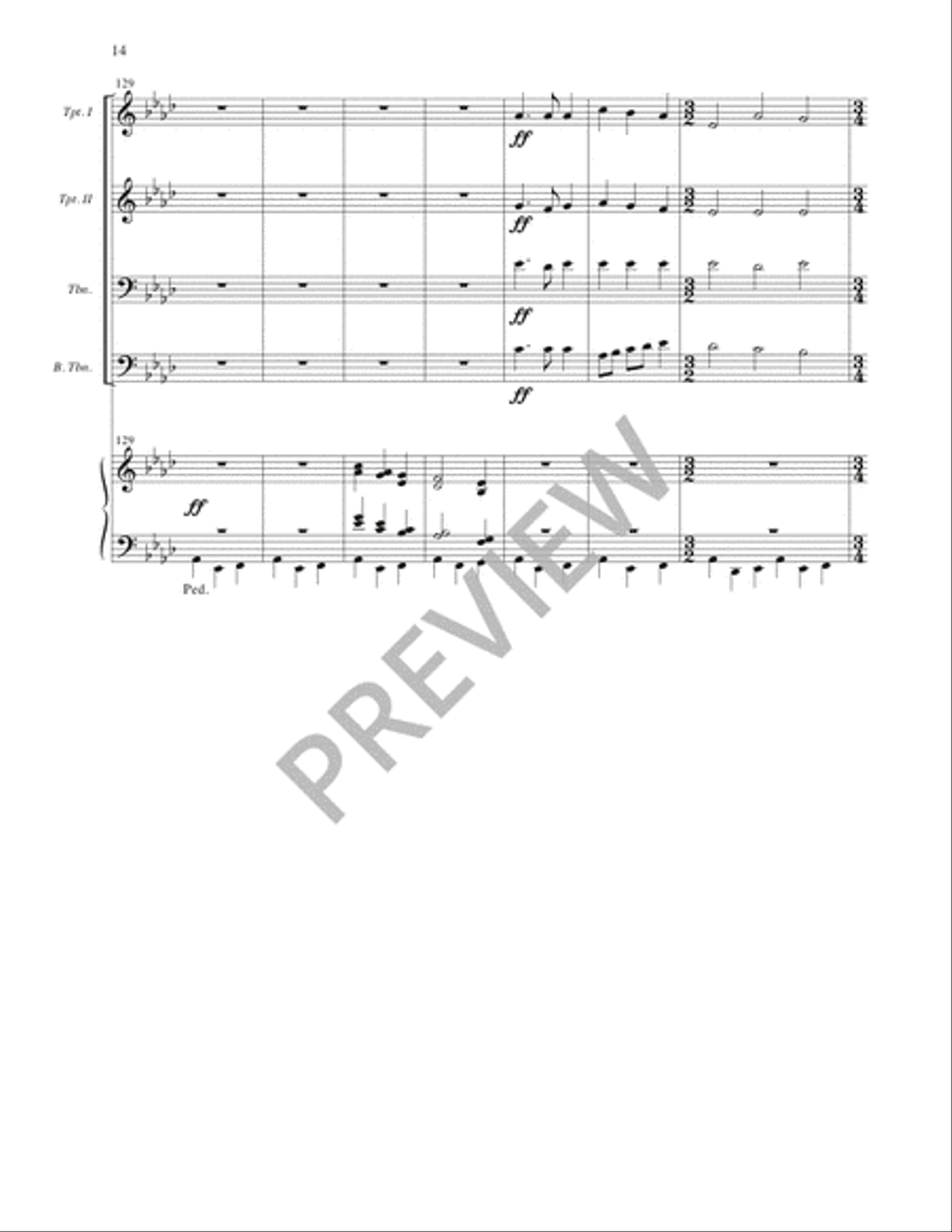 Drawn by His Word - Full Score and Parts Horn scores gallery preview page 15