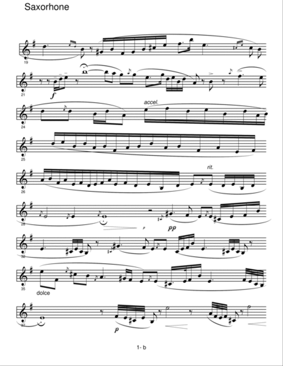 CHINESE RHAPSODY No.3 For Saxophone with different ensembles, Op.46(1988) [solo part] Alto Saxophone scores gallery preview page 2