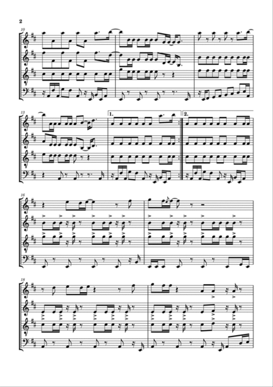 Good Times Saxophone Quartet scores gallery preview page 3