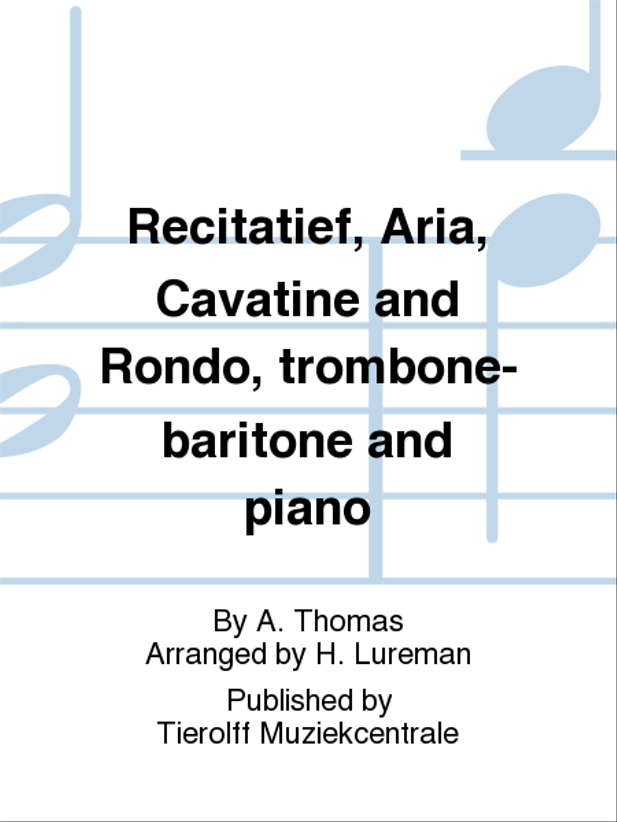 Recitative, Aria, Cavatine & Rondo, Trombone/Euphonium/Baritone & Piano Baritone Horn TC scores gallery preview page 1