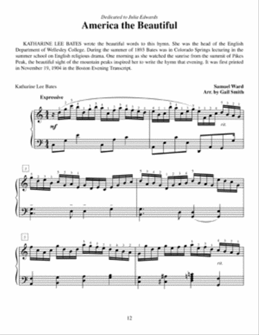 Patriotic Piano Solos Piano Solo scores gallery preview page 2