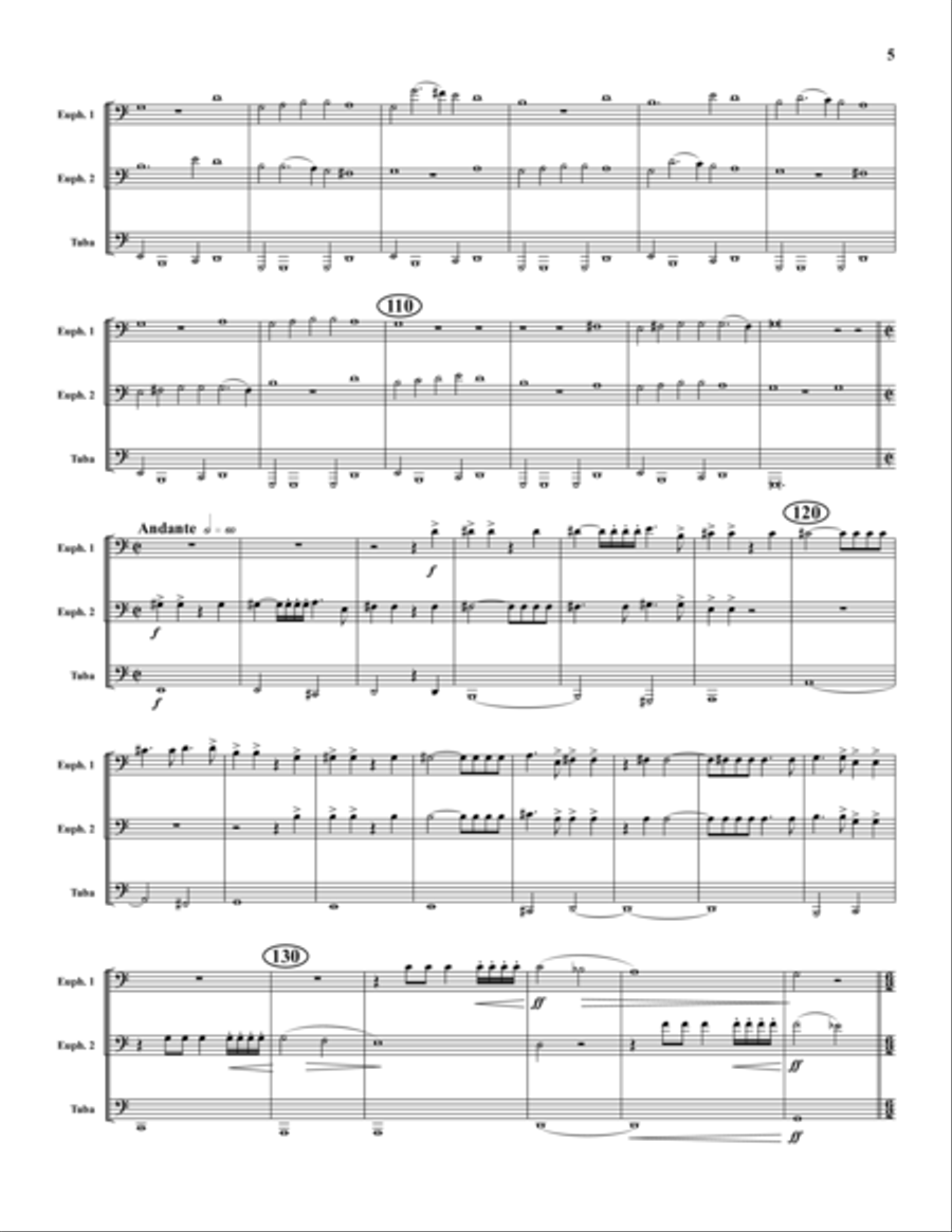 Zefiro Torna Zefiro Torna Brass Trio scores gallery preview page 5