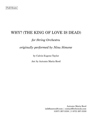 Why? (the King Of Love Is Dead)