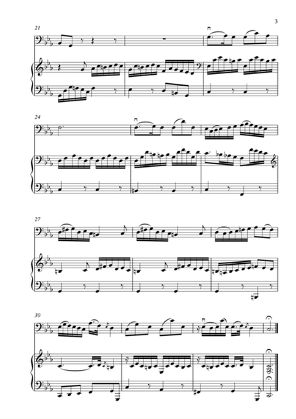 Siciliano (from Sonata in Eb major for flute and harpsichord) BWV 1031 - arr for cello and piano image number null