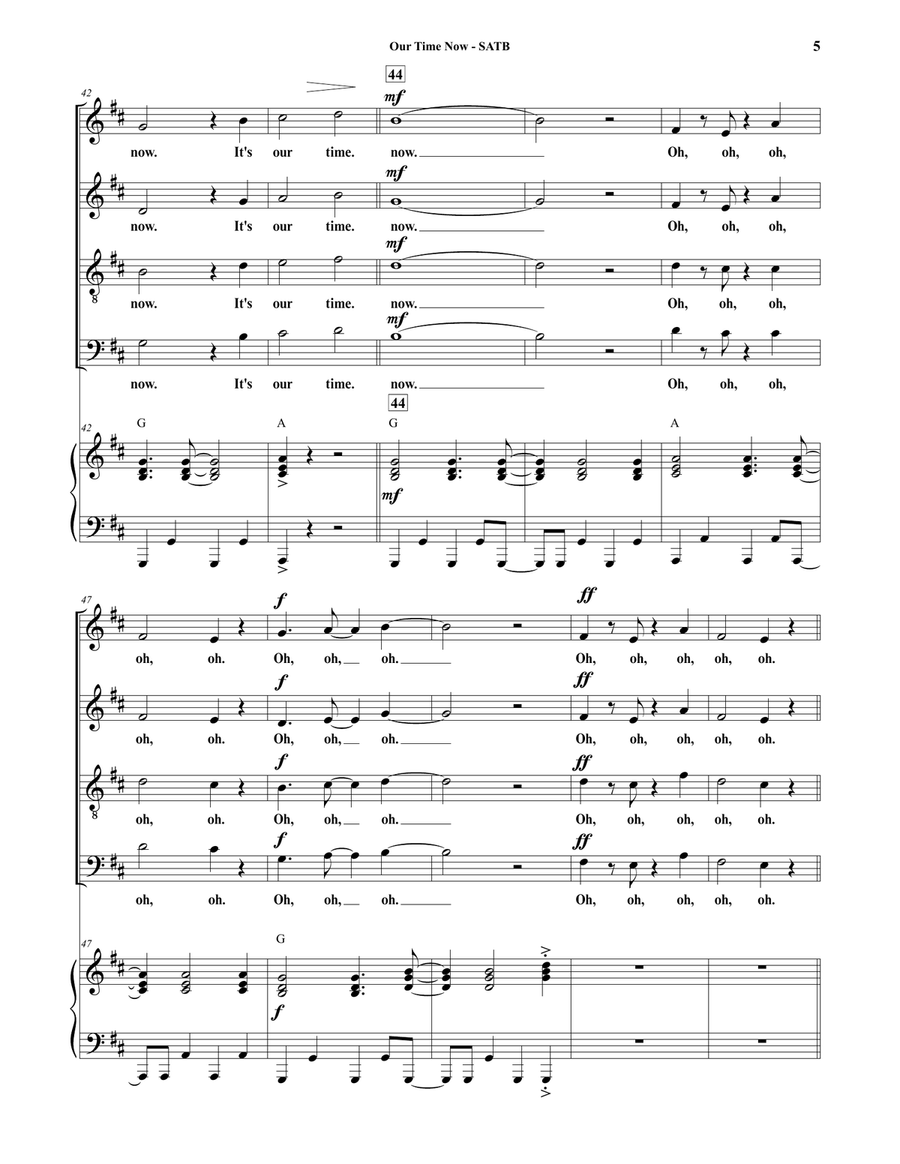 Our Time Now 4-Part scores gallery preview page 5