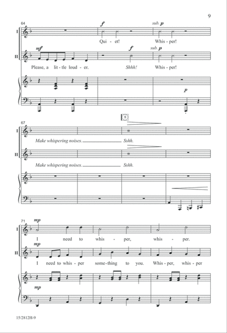 Whisper! 2-Part scores gallery preview page 9