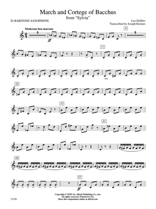 March and Cortege of Bacchus: E-flat Baritone Saxophone