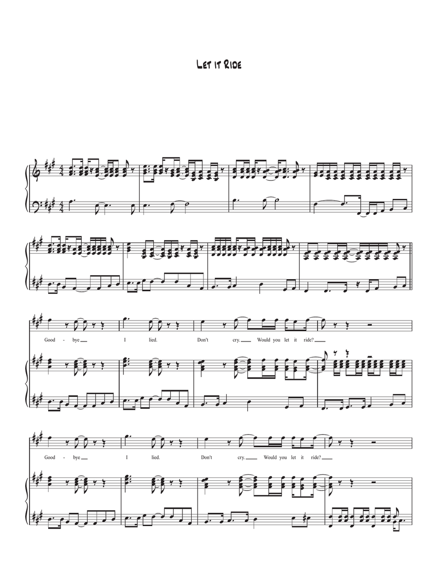 Let It Ride Voice scores gallery preview page 1