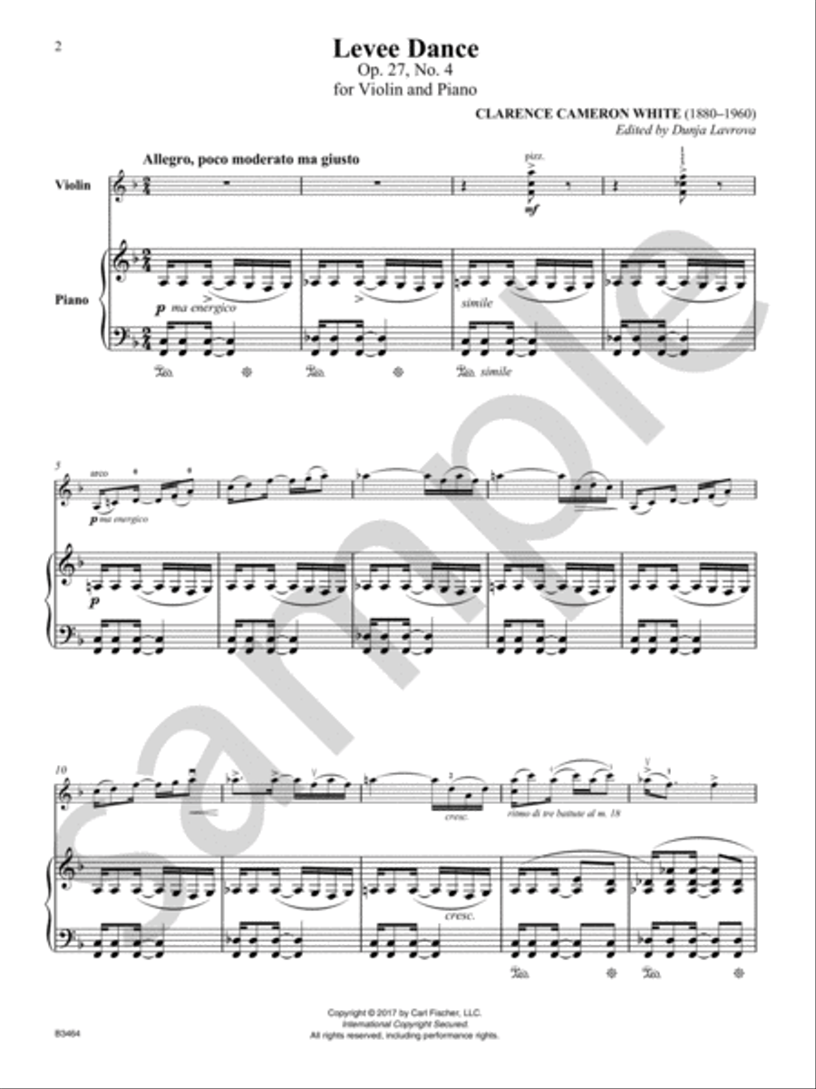 Levee Dance Violin Solo scores gallery preview page 3