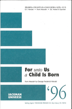 Book cover for For unto Us a Child is Born