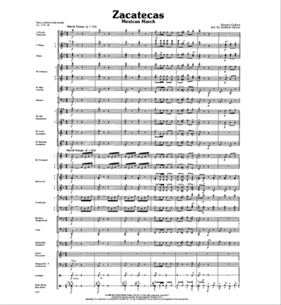 Zacatecas Zacatecas Concert Band scores gallery preview page 2