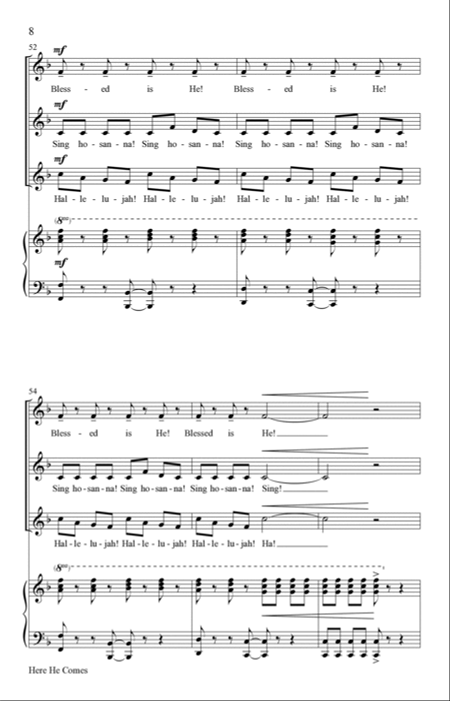 Here He Comes 3-Part scores gallery preview page 7