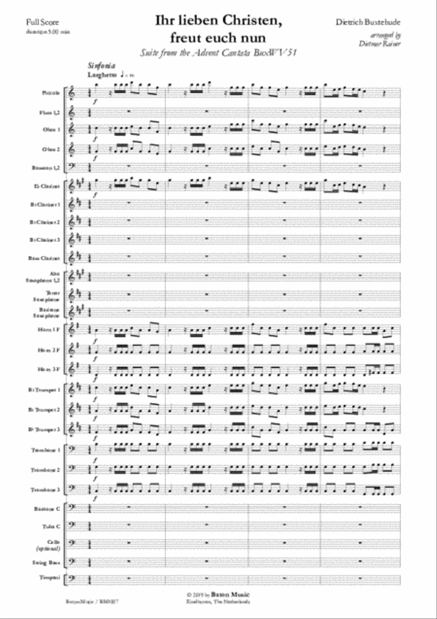 Ihr lieben Christen, freut euch nun Concert Band scores gallery preview page 2