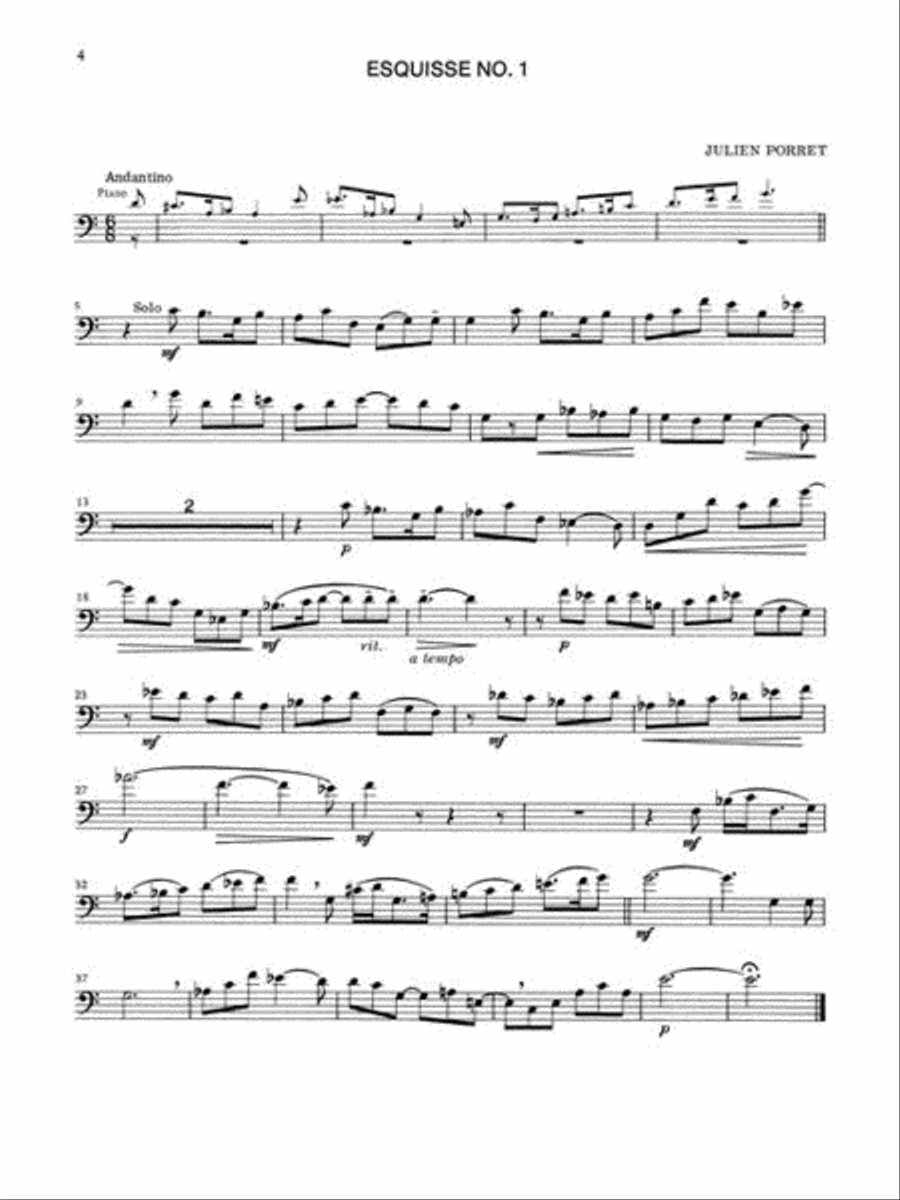 Music for Trombone & Piano – Advanced Level Volume 1
