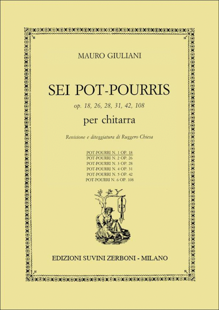 Potpourri 1 Opus 18 Classical Guitar scores gallery preview page 1