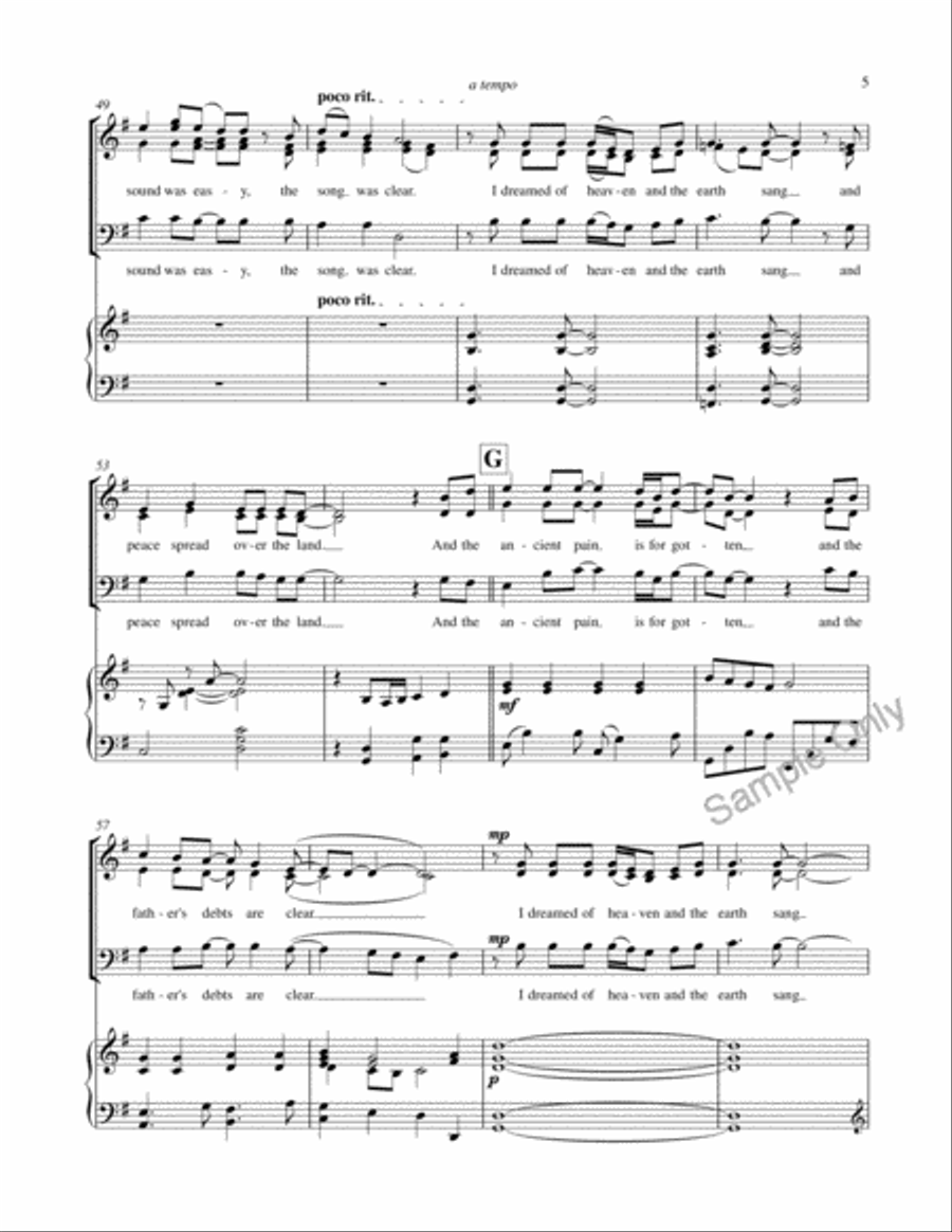 I Dreamed Of Rain 3-Part scores gallery preview page 7