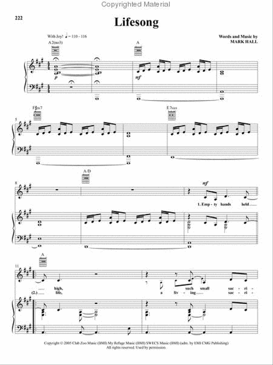 The Library of Contemporary Christian Music Piano, Vocal, Guitar scores gallery preview page 3