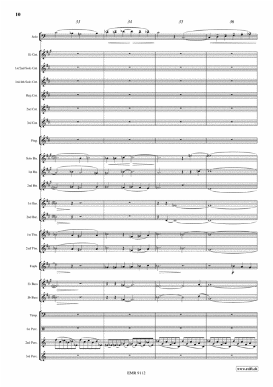 Allegro Maestoso Allegro Maestoso Brass Band scores gallery preview page 11