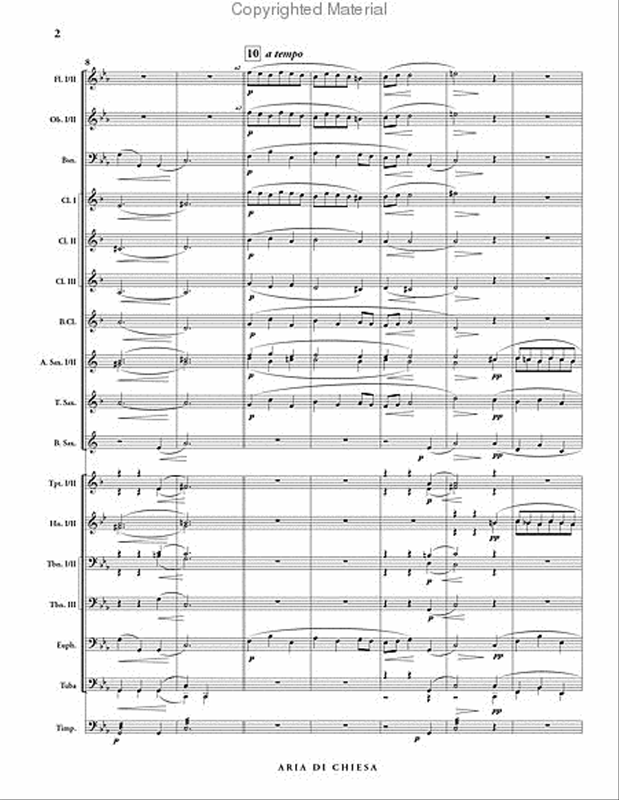 Aria di Chiesa Concert Band scores gallery preview page 3