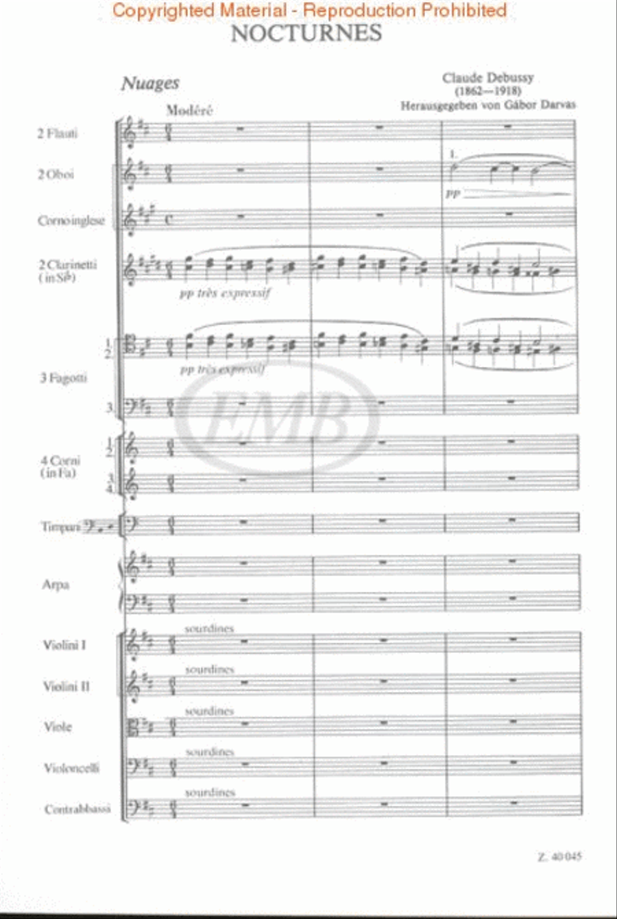 Trois Nocturnes Orchestra scores gallery preview page 2