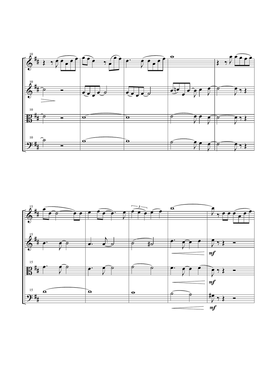 Do You Want To Build A Snowman? String Quartet scores gallery preview page 4