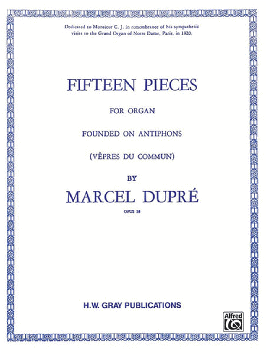 Fifteen Pieces (Vepres du Commun), Opus 18 (Complete) Organ scores gallery preview page 1