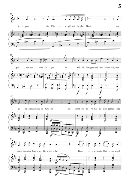 Schumann-Die beiden Grenadiere in d minor for Voice and Piano
