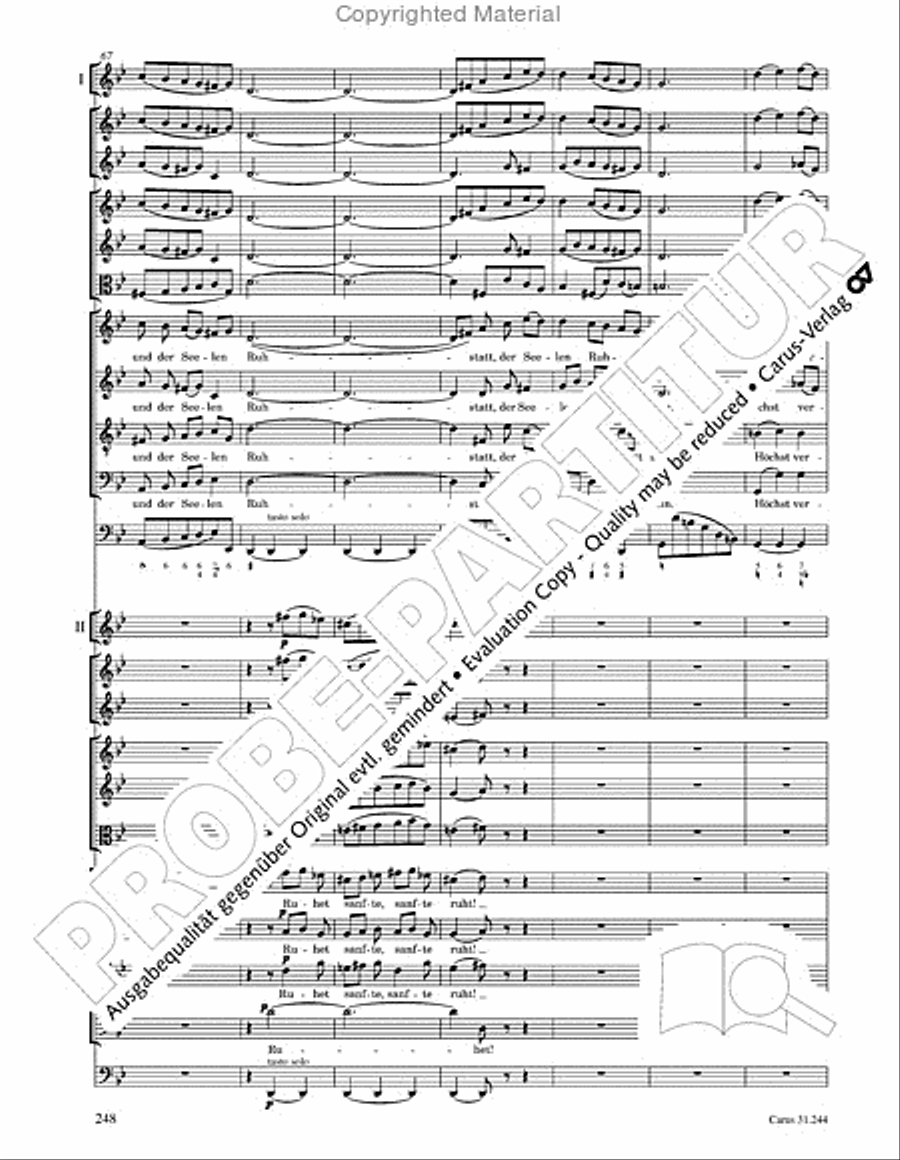 St. Matthew Passion (Matthaus-Passion) 4-Part scores gallery preview page 250