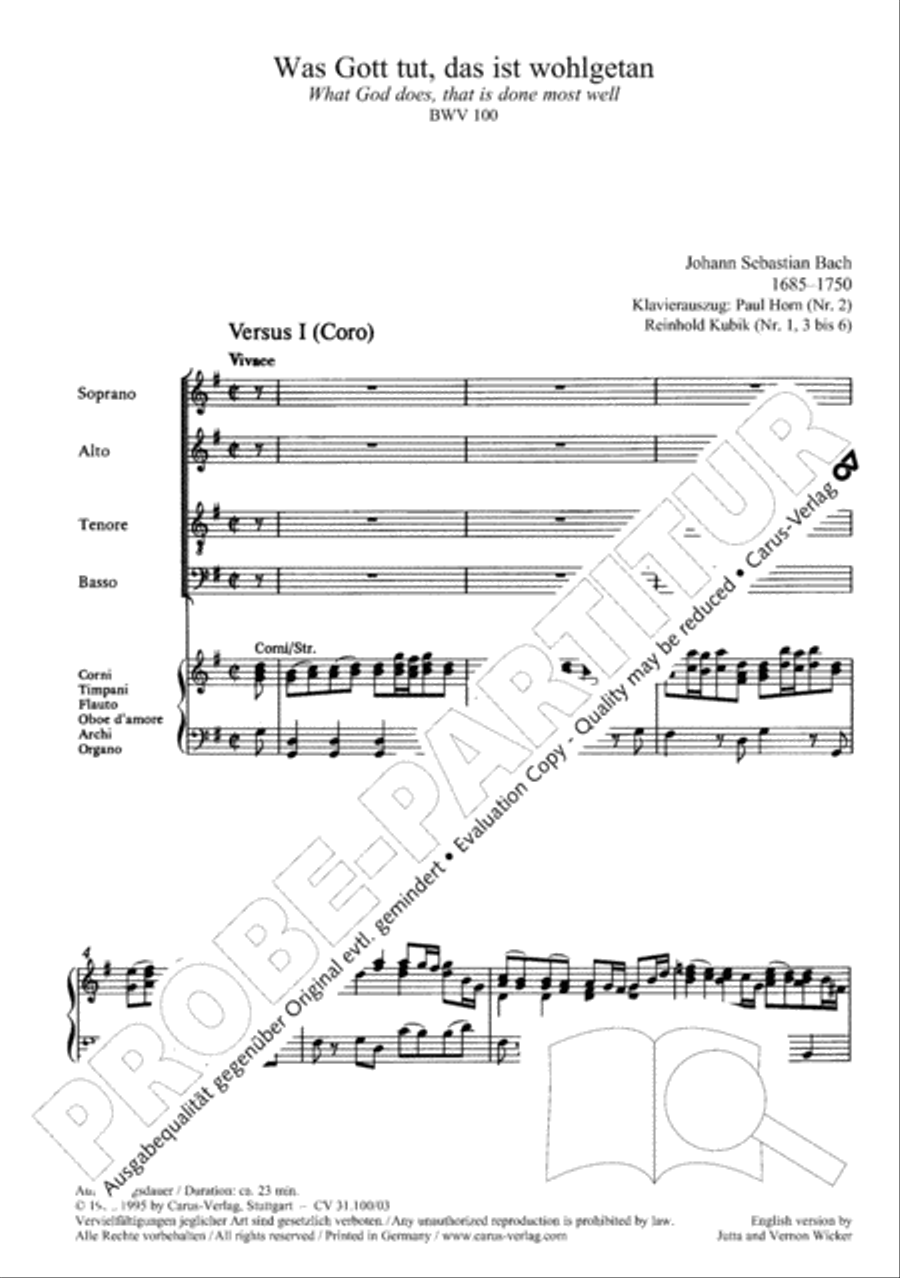 Whatever God ordains is right (Was Gott tut, das ist wohlgetan) 4-Part scores gallery preview page 5