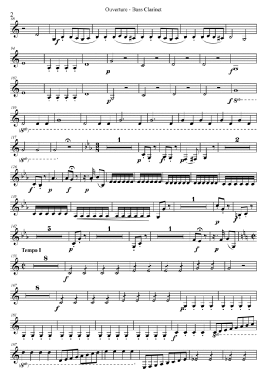 Abduction from the seraglio K. 384 Ouverture Woodwind Quintet scores gallery preview page 6