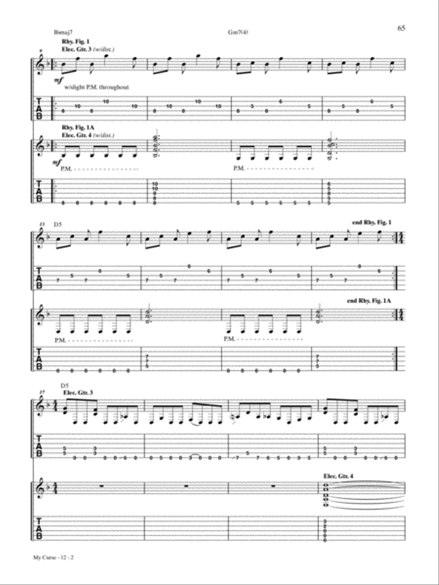 My Curse Guitar Tablature scores gallery preview page 2
