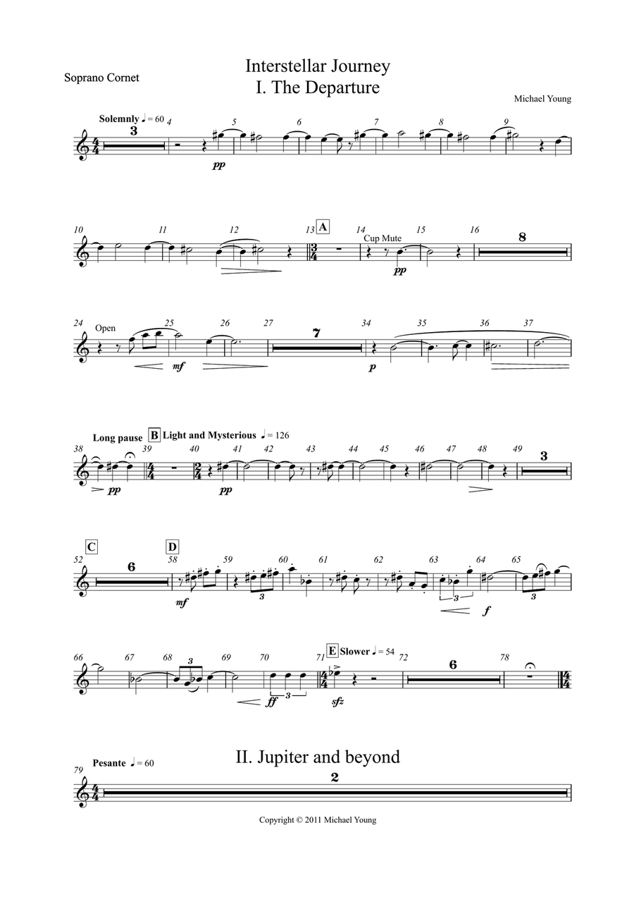 Book cover for Interstellar Journey (Brass Band) - Parts