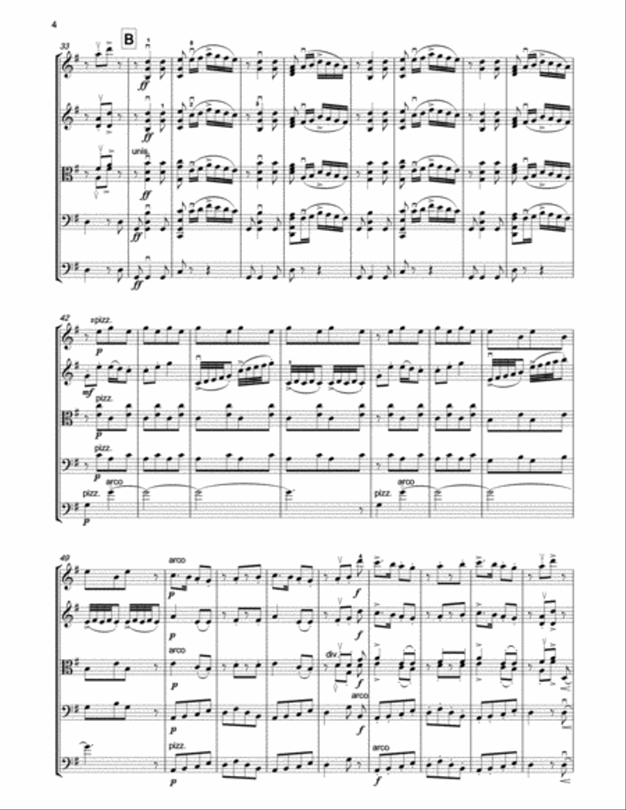 MUSSORGSKY Gopak (Sorochinsky Fair) for string orchestra String Orchestra scores gallery preview page 3