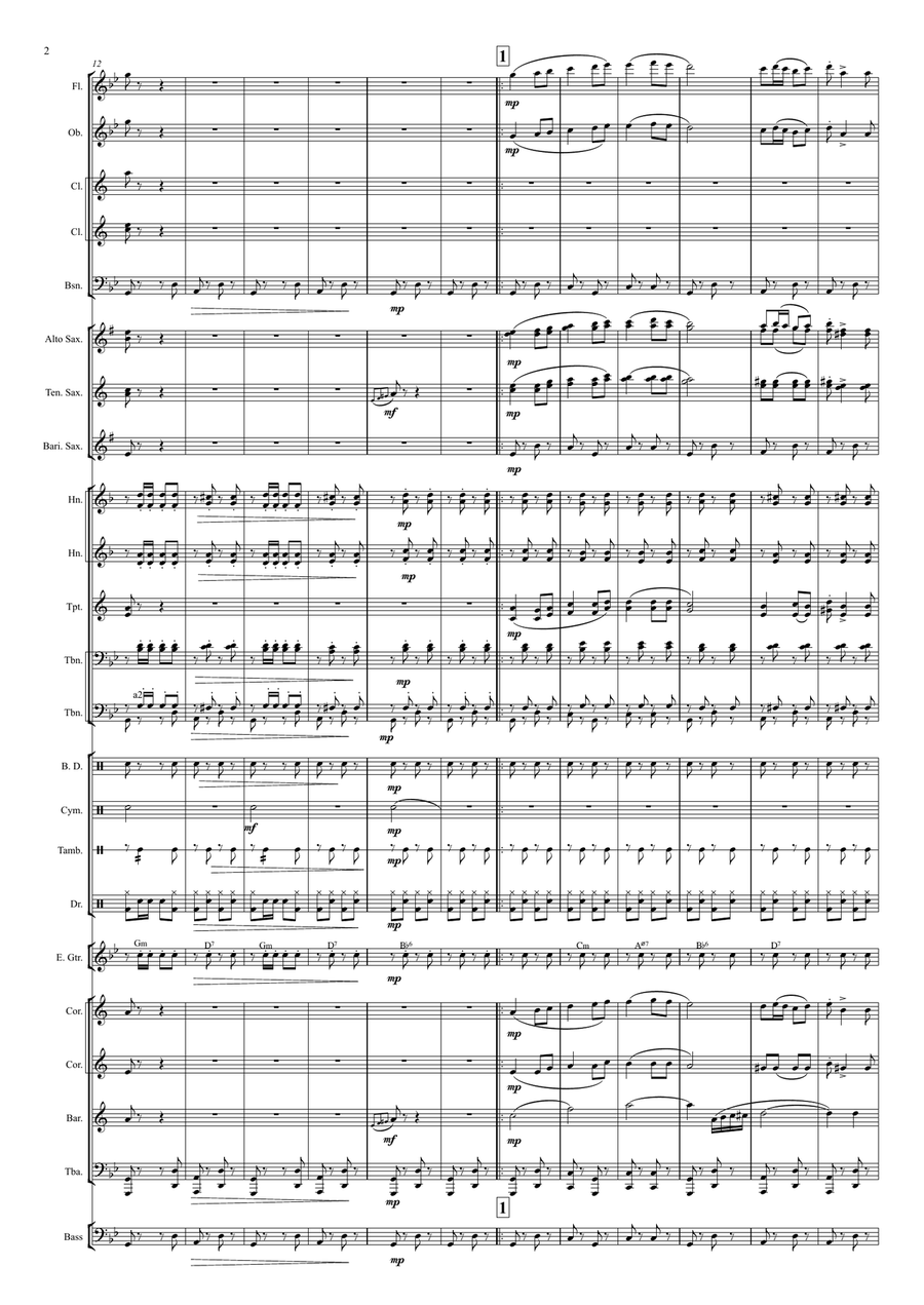 Für dich, Rio Rita - Pasodoble Concert Band scores gallery preview page 3