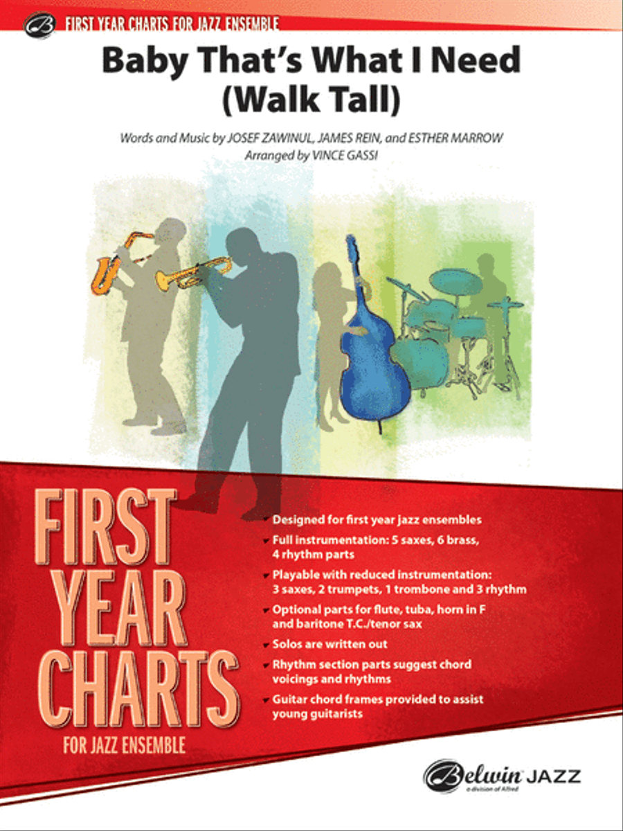 Baby That's What I Need (Walk Tall) Jazz Ensemble scores gallery preview page 1