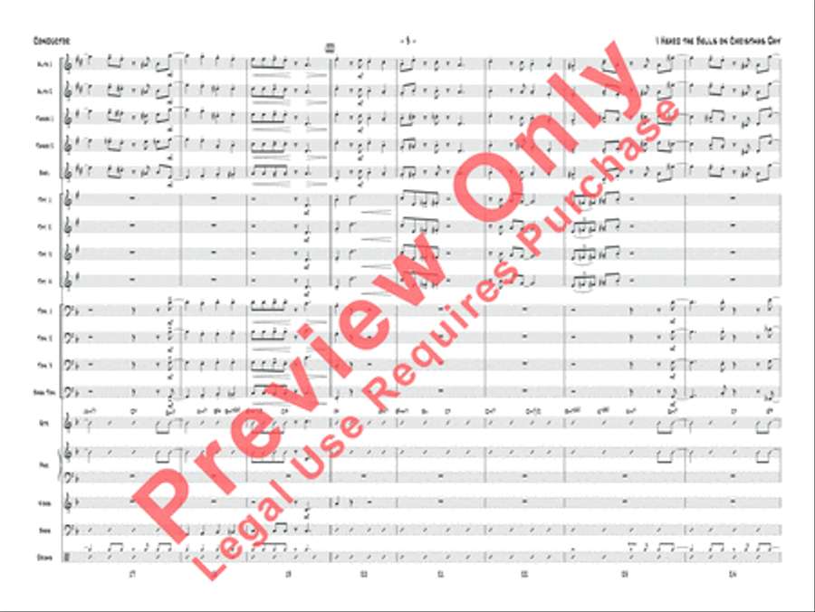 I Heard the Bells on Christmas Day Jazz Ensemble scores gallery preview page 4