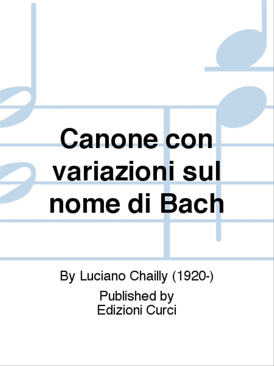 Canone con variazioni sul nome di Bach Violin Solo scores gallery preview page 1