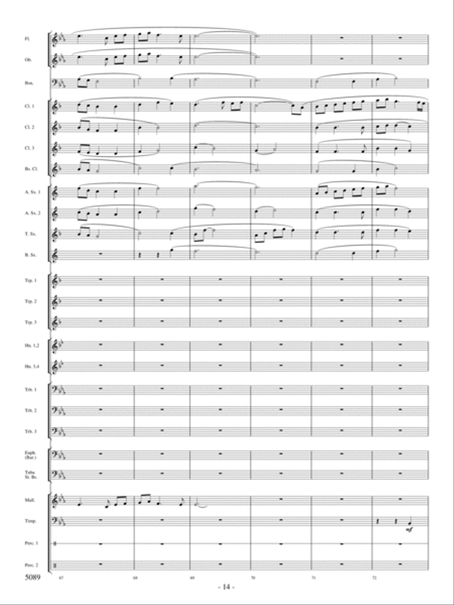 For Thy Courts Above For Thy Courts Above Concert Band scores gallery preview page 13