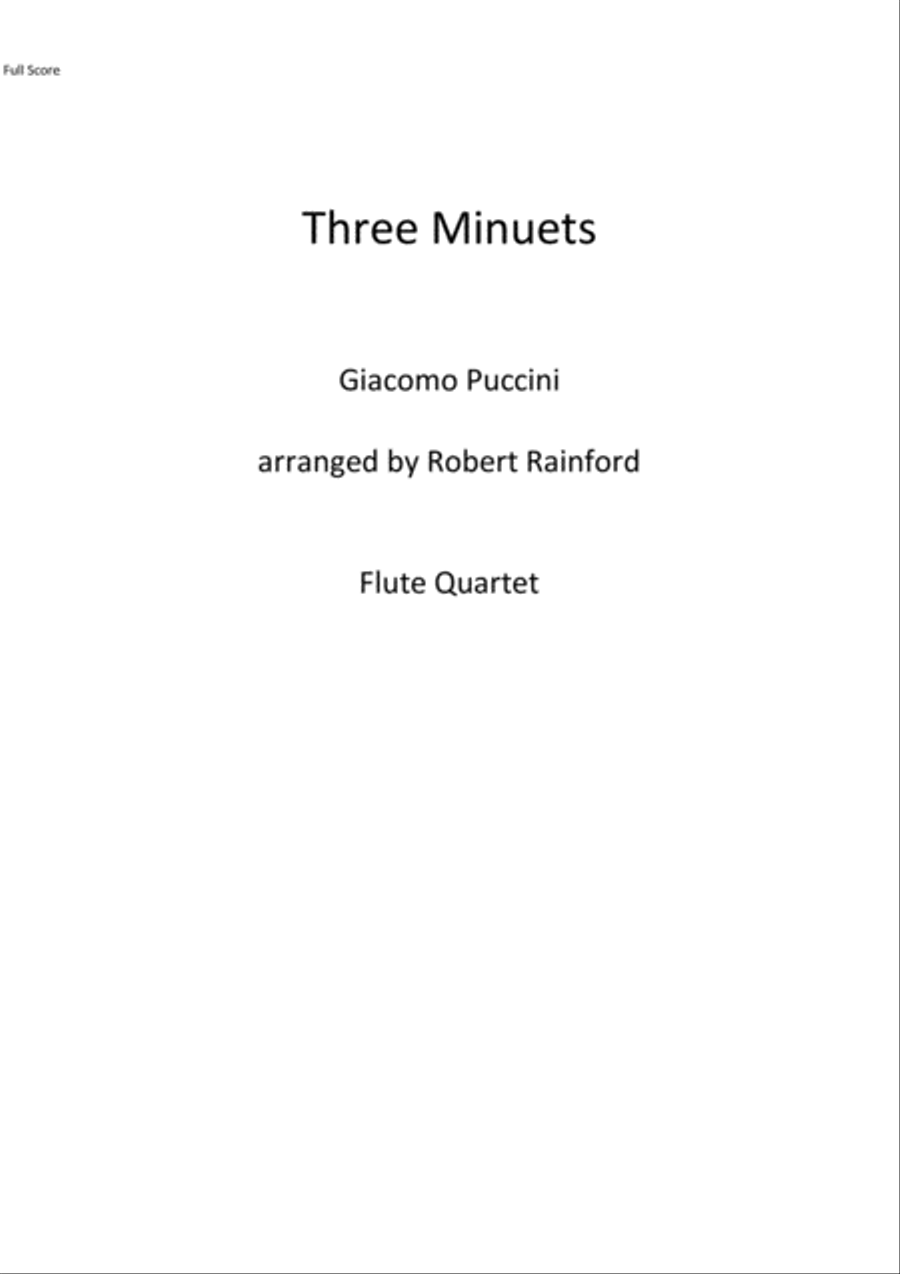 Book cover for Three Minuets