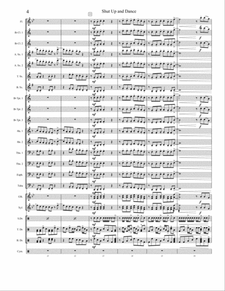 Shut Up And Dance Shut Up And Dance Small Ensemble scores gallery preview page 4