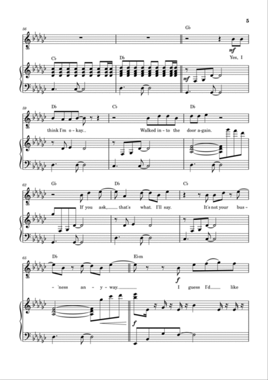 Luka Luka Piano, Vocal, Guitar scores gallery preview page 6