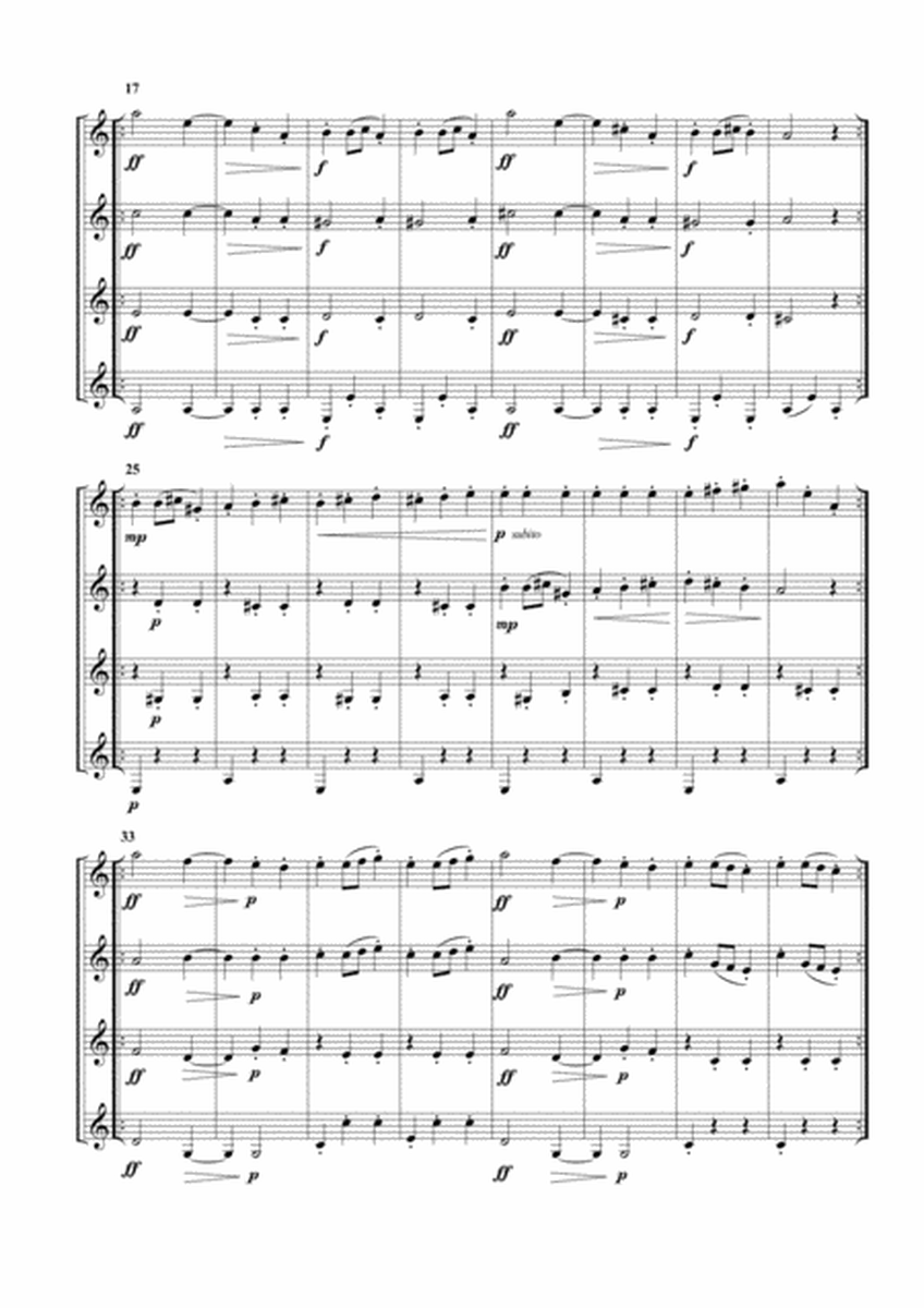 Slavonic Dances No. 8 Op. 46 for Clarinet Quartet image number null
