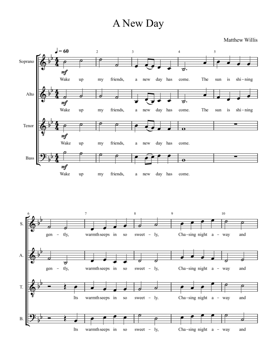 A New Day 4-Part scores gallery preview page 1
