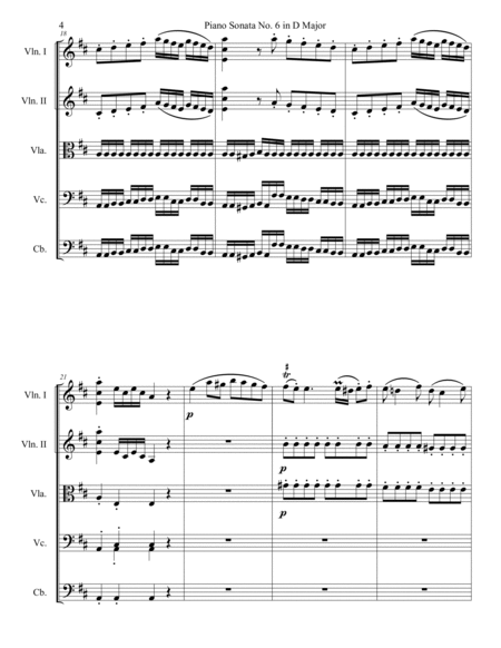 Piano Sonata No. 6 in D Major, Movement 1
